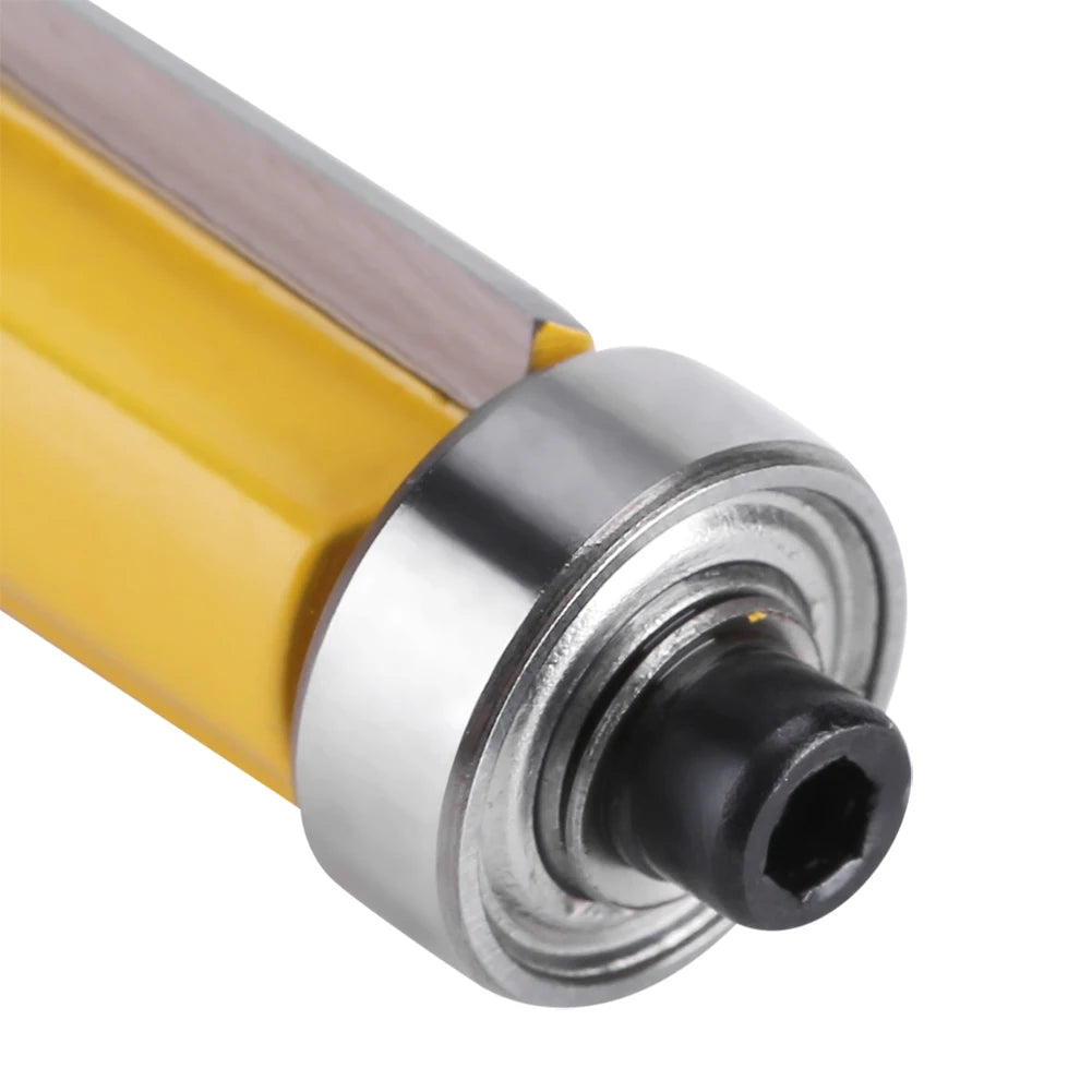 Flush Trim Router Bit with Top and Bottom Bearing 1‑1/2inch H * 1/4inch Shank Woodworking Tool Router Bit Straight Router Bit