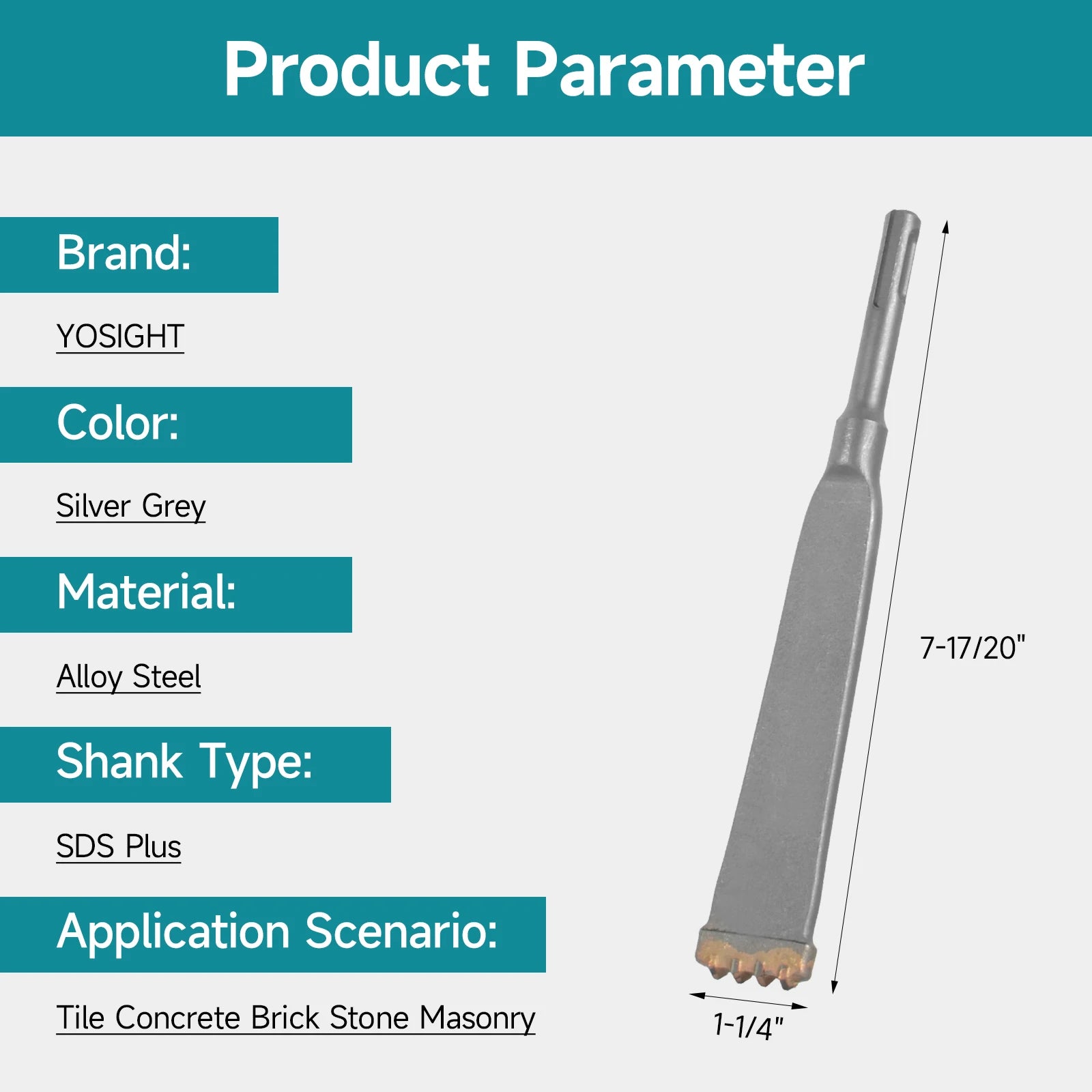SDS PLUS Shank Electric Hammer 4Tooth Carbide Tungsten Carbide Tipped Alloy Chisel Bushing Bit For Concrete Granite Masonry Tool