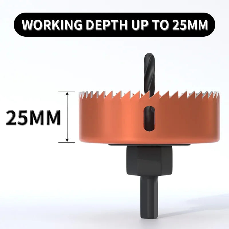 Hole Saw Set,Metal Core, 19-127mm Saw Cup Wood Crown, Drill Bit For Wood ,Woodworking Tools
