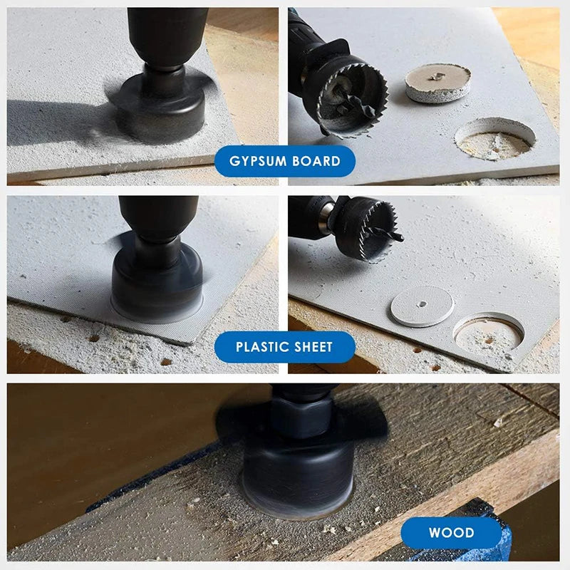Hole Saw Set 8/11/16PCS Hole Saw Kit in Case Drill Bit Kit with Mandrels and Hex Key for Soft Wood Plywood Drywall PVC