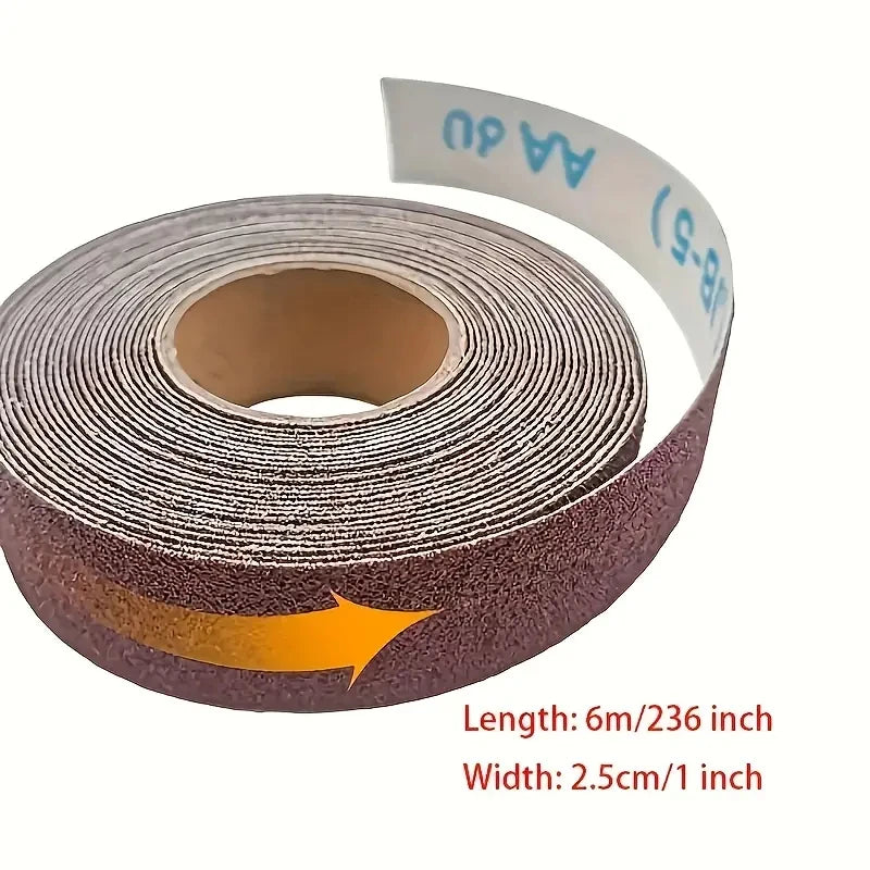 6m Emery Cloth Roll, Abrasive Cloth Roll, Sanding Paper Roll, Sanding Belt Used For Metal Wood Glass Polishing Polishing Tool