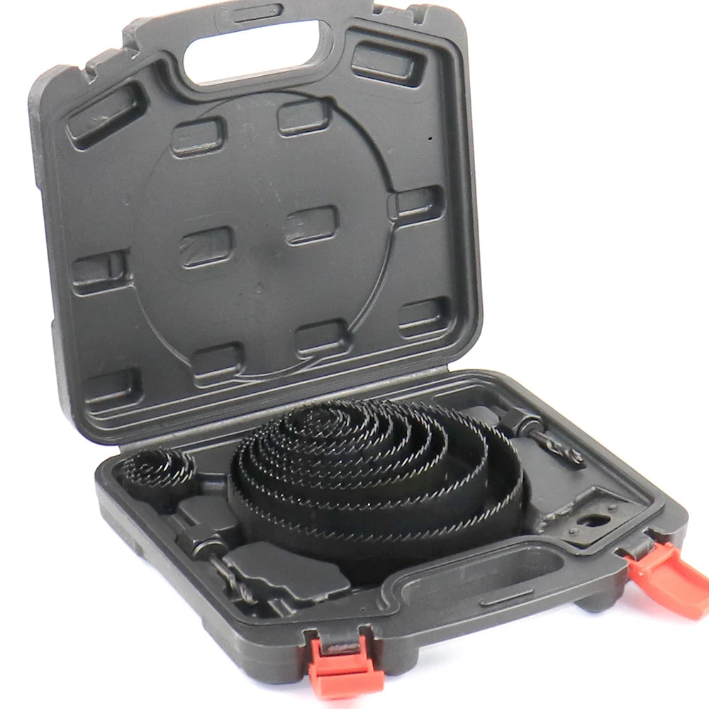 Hole Saw Set 19PCS Hole Saw Kit with 3/4"-6"19-152mm Hole Saw Mandrels Hex Key with Storage Box Ideal for Soft Wood PVC Board