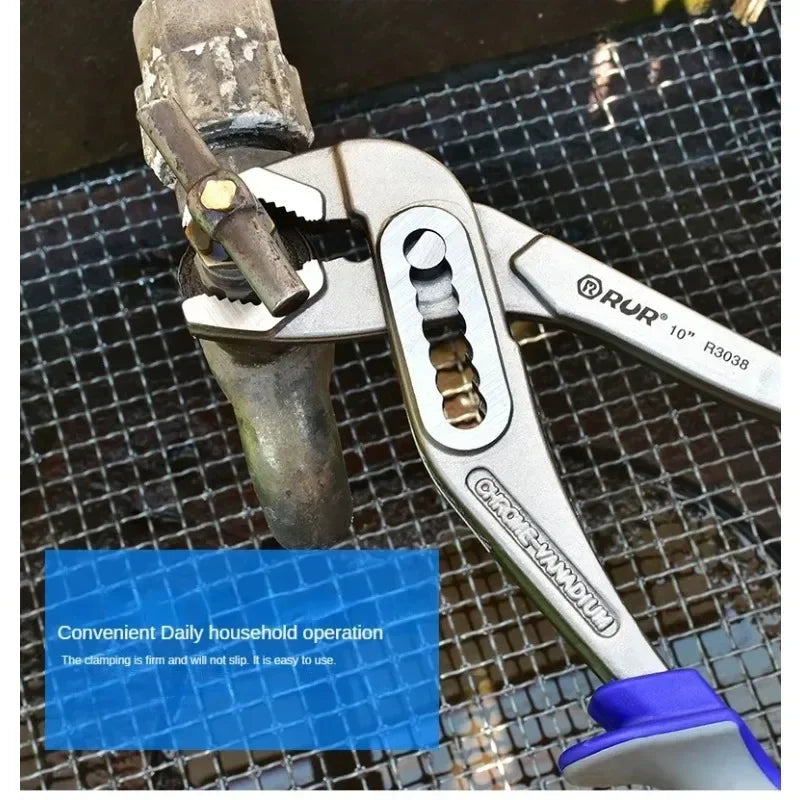 8 inch 10 inch 12 inch water pump pliers heavy-duty wrench large opening adjustable water pipe wrench manual maintenance tool
