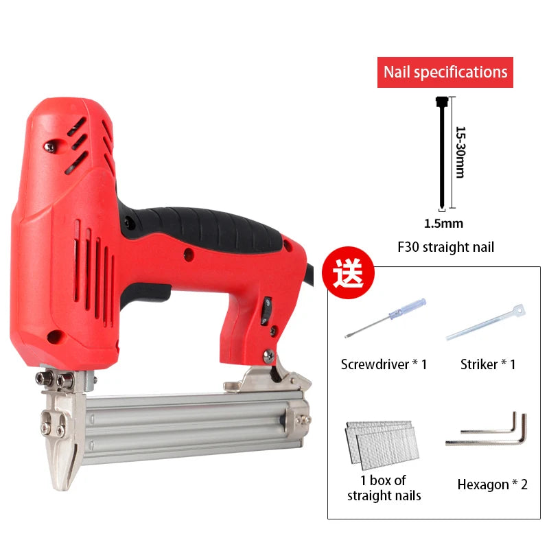Electric Nail Gun Dual-purpose Nail Gun F30 Straight Nail Gun Multifunctional Ceiling Nail Shooting Tool Woodworking Tool