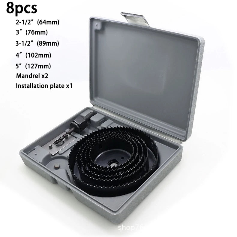 Hole Saw Set 8/11/16PCS Hole Saw Kit in Case Drill Bit Kit with Mandrels and Hex Key for Soft Wood Plywood Drywall PVC