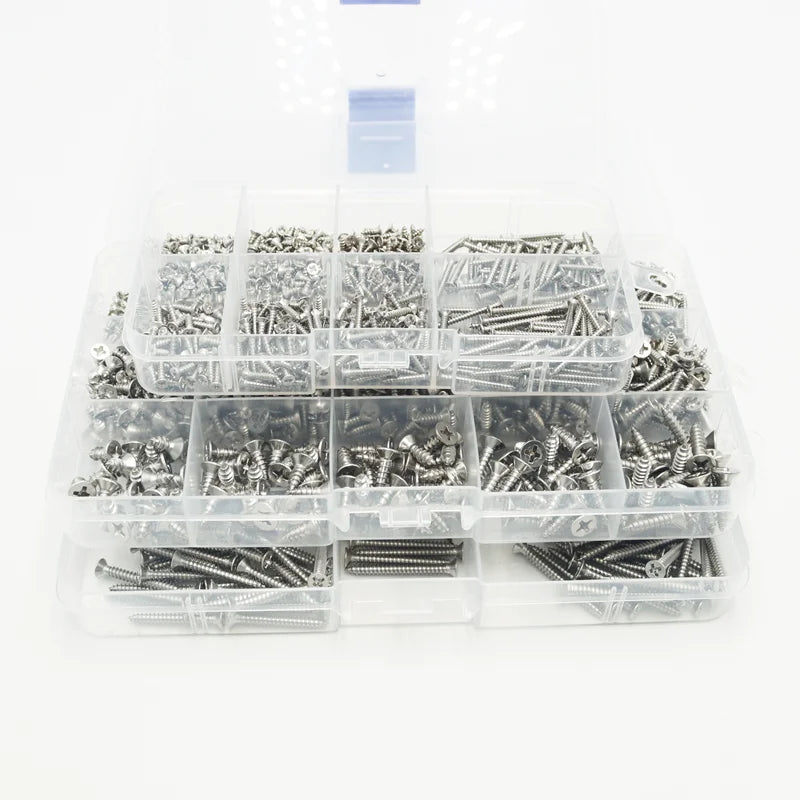 304 Stainless Steel Cross Recessed Countersunk Head Self-tapping Screw Cross Drive Flat Head Self Drilling Furniture Wood Screws