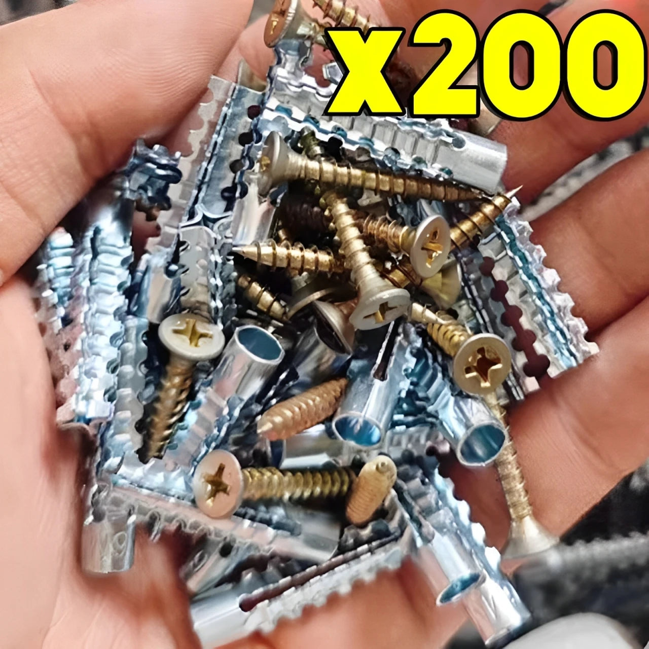 10/200sets Metal Expansion Tube Self Tapping Screws Sets Drilling Plug Screw for Concrete Wall Anchors Fasteners Bolts Kits
