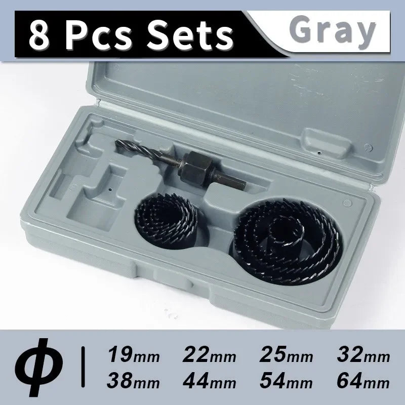 Hole Saw Set,Metal Core, 19-127mm Saw Cup Wood Crown, Drill Bit For Wood ,Woodworking Tools