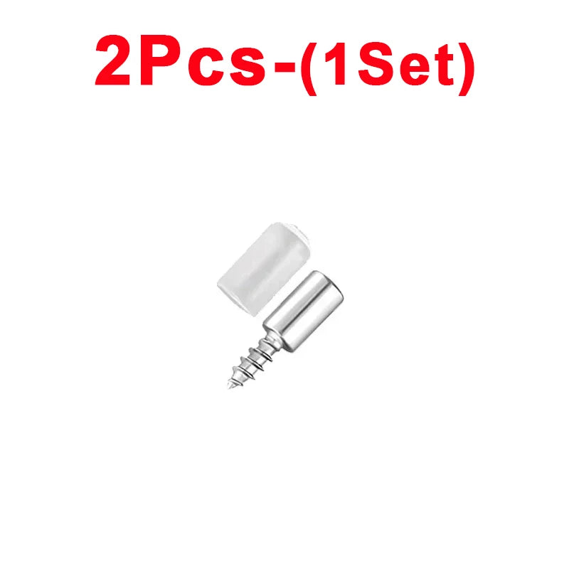 100/2Pcs Self-tapping Screws Cabinet Bracket Wardrobe Storage Rack Septum Screw Fixed Support With Slip Resistant Rubber Sleeve