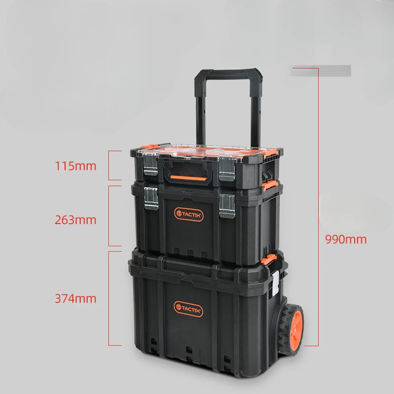 Professional Storage Tool Box Large Hard Case Robust Full Tool Case Parts Organizer Box with Lock Complete Toolbox for Mechanic