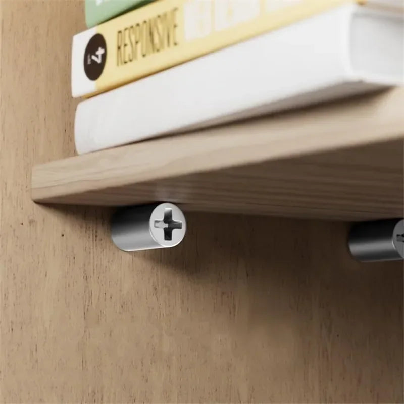 100/2Pcs Self-tapping Screws Cabinet Bracket Wardrobe Storage Rack Septum Screw Fixed Support With Slip Resistant Rubber Sleeve