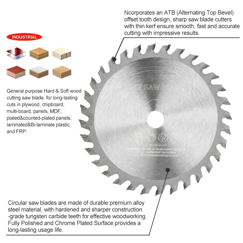 XCAN 5pcs 85mm Cutting Tool Wood Saw Blades for Multi-function Power Tool Circular Saw Blade Bore 10mm 15mm Wood Cutting Disc