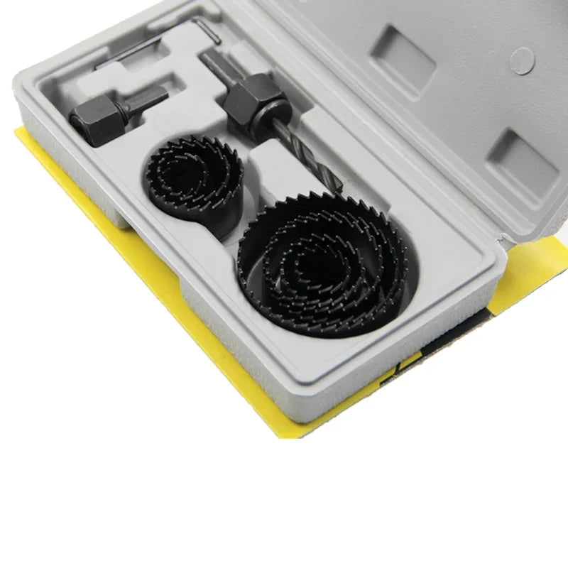 11Pcs Hole Saw Kit Durable Carbon Steel Metal Circle Power Drill Hole Cutter for Wood PVC and Plastic