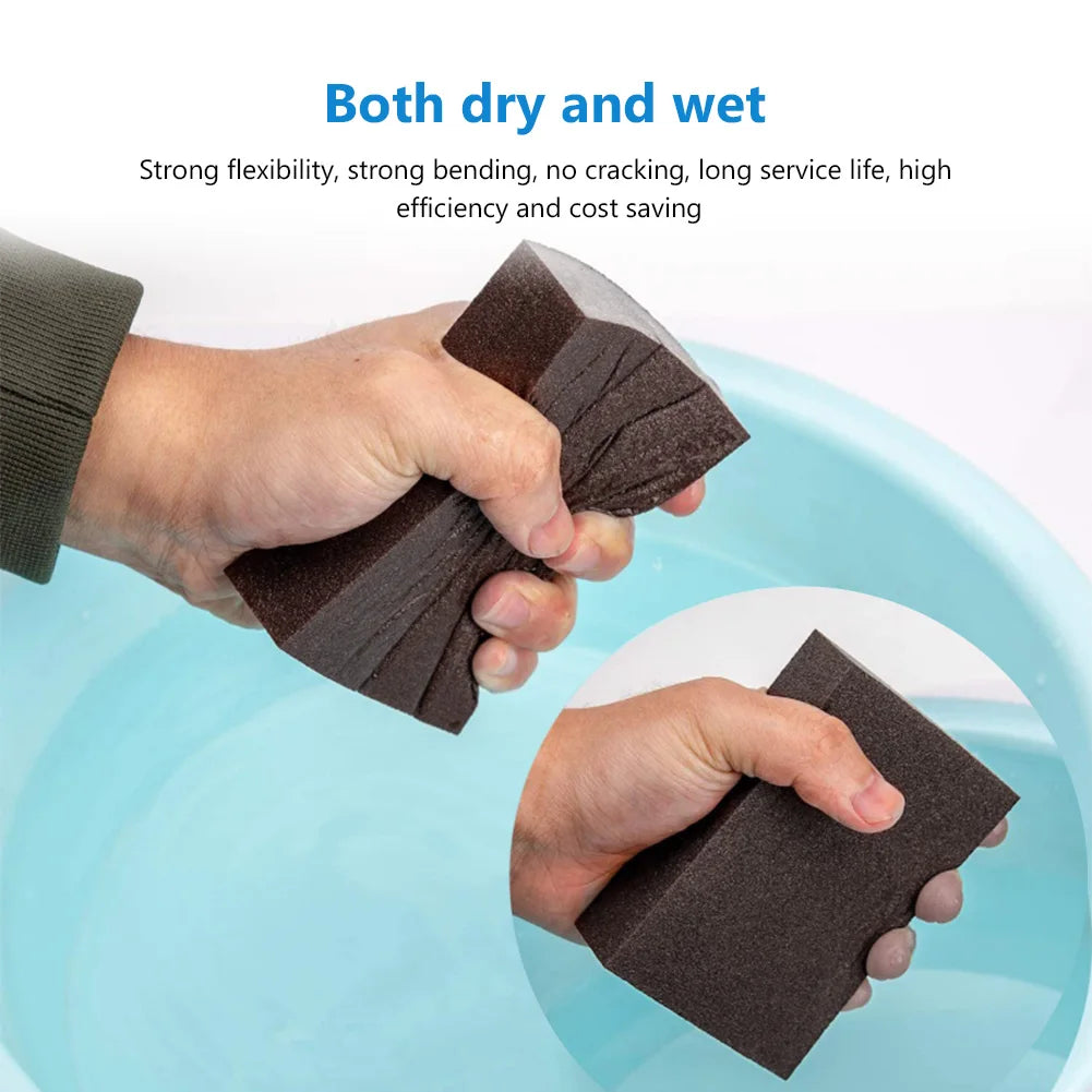 60 80 100 120 180 220# Sanding Sponge Polishing Sand Blocks Brush Cleaner Metal Derusting Washable Kitchen Sandpaper Model Paint