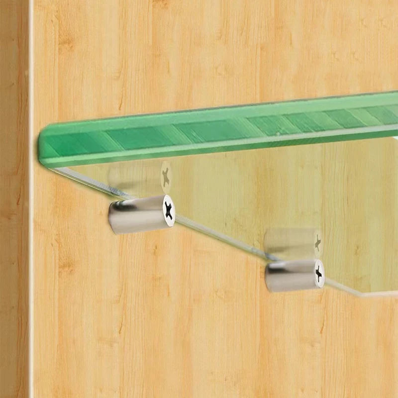 100/2Pcs Self-tapping Screws Cabinet Bracket Wardrobe Storage Rack Septum Screw Fixed Support With Slip Resistant Rubber Sleeve