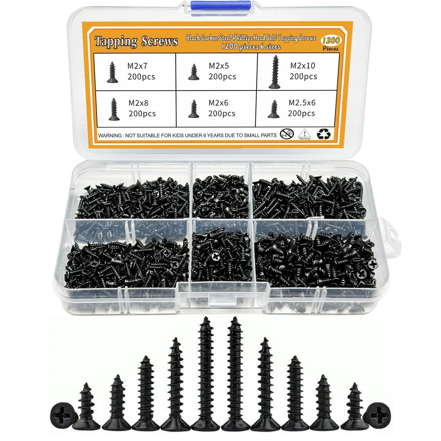 Wood Screws M2 M2.5 M3 Small Flat Head Screws Combination 5 Mm 6 Mm 7 Mm 10 Mm Miniature Brass Self-Tapping Screws