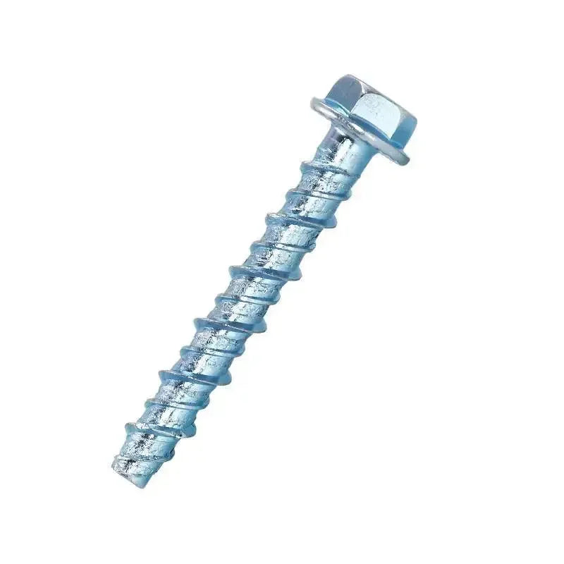 10Pcs Self-Tapping Screw Set - Hex Anchor Bolts for Concrete Cement & Expansion Nails M6/M8 Self-Cutting Screws Kit