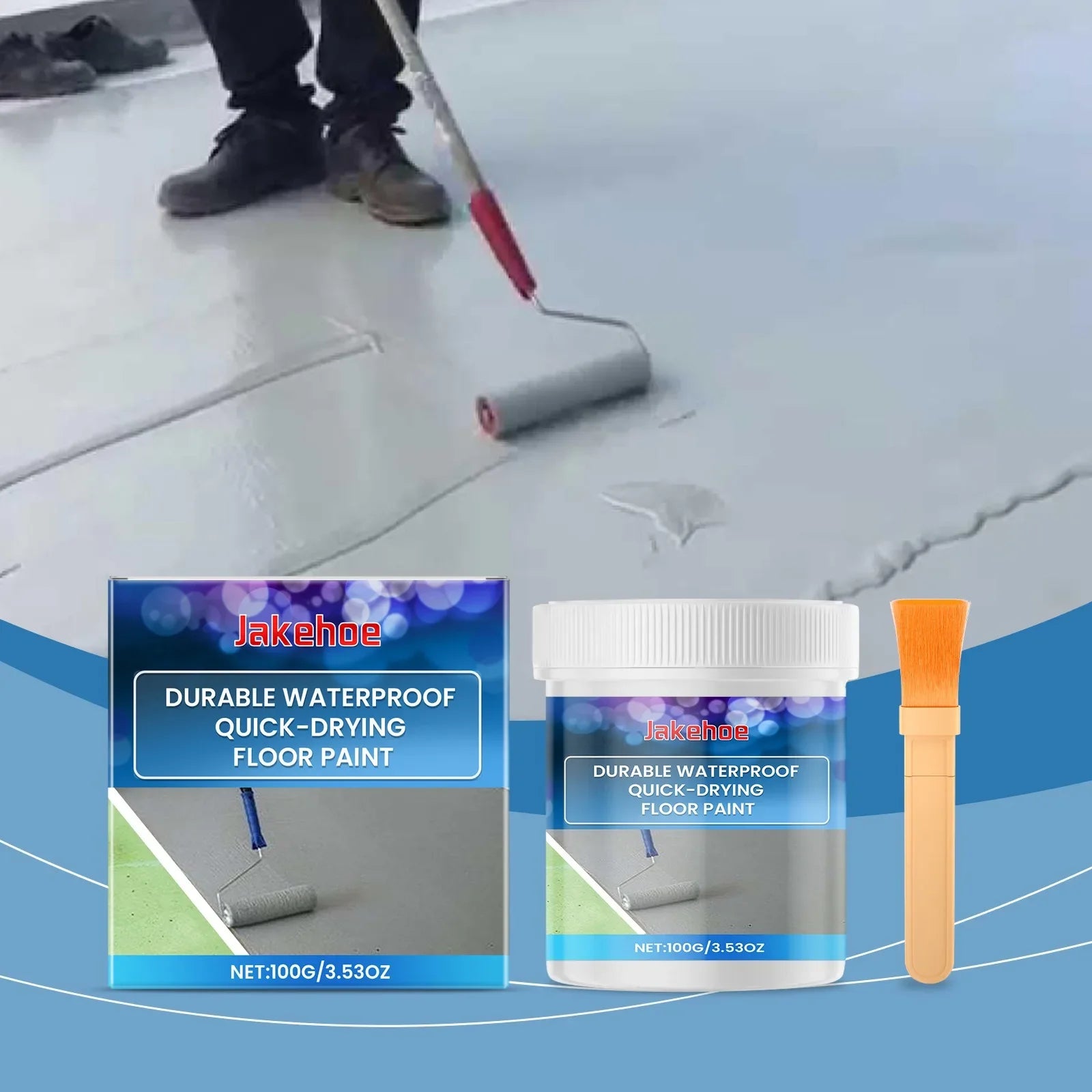 Indoor and outdoor cement floor waterproof quick drying convenient gray floor paint