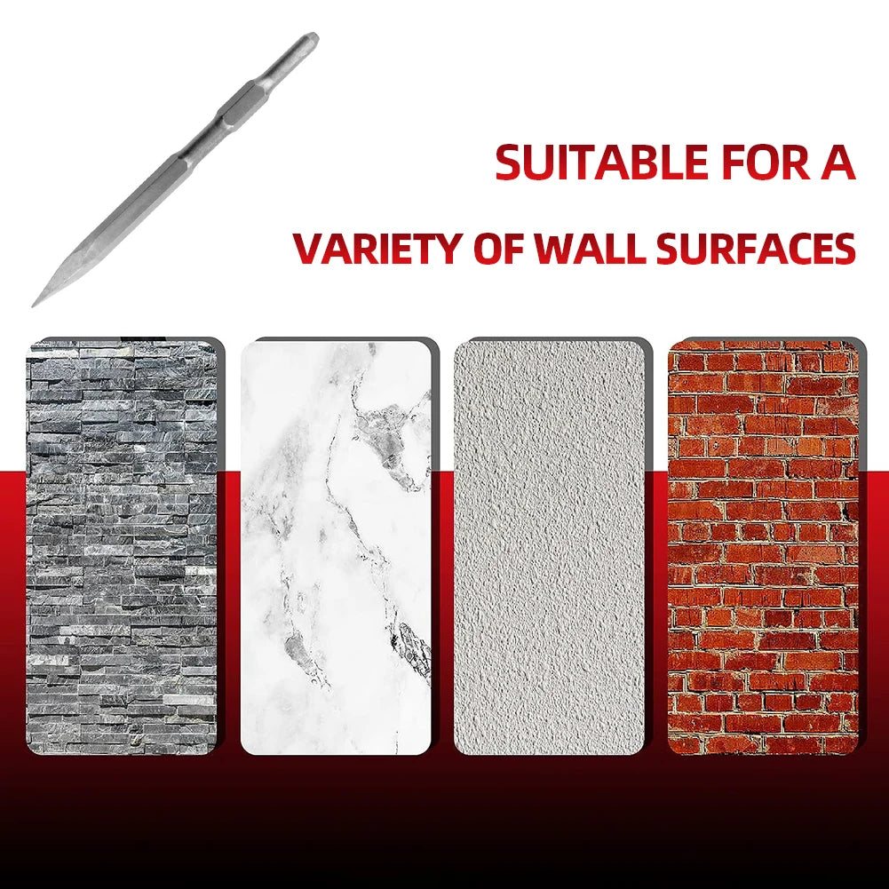 SDS PLUS Shank Chisel 280mm Point Flat Wide Flat Electric Hammer Drill Chisel Tool for Wall Concrete Impact Widening Drill Bit