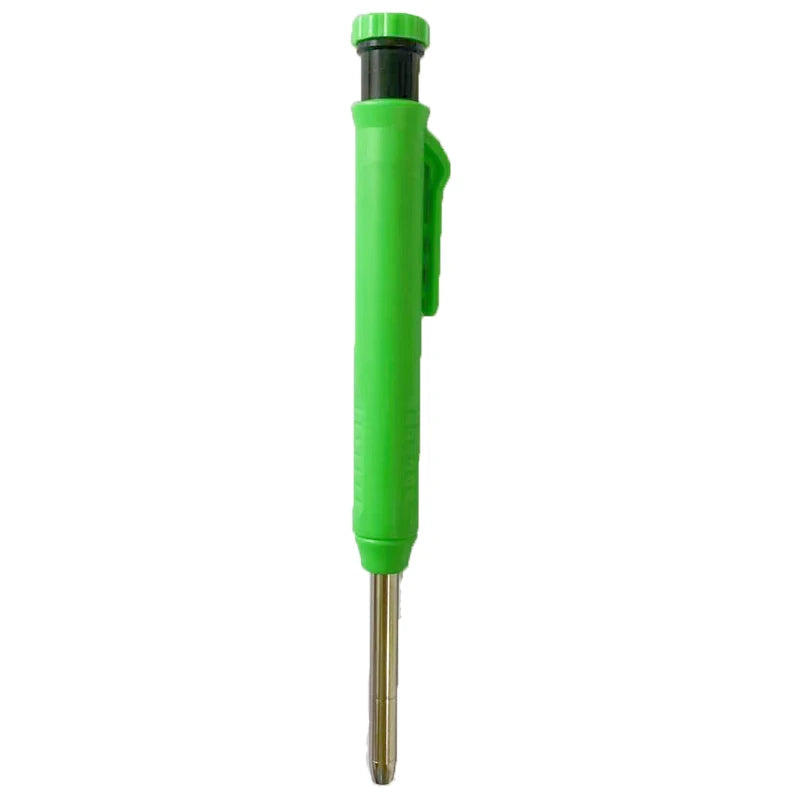 Solid Carpenter Pencil with Refill Lead and Built-in Sharpener for Deep Hole Mechanical Pencil scribing Marking Woodworking Tool