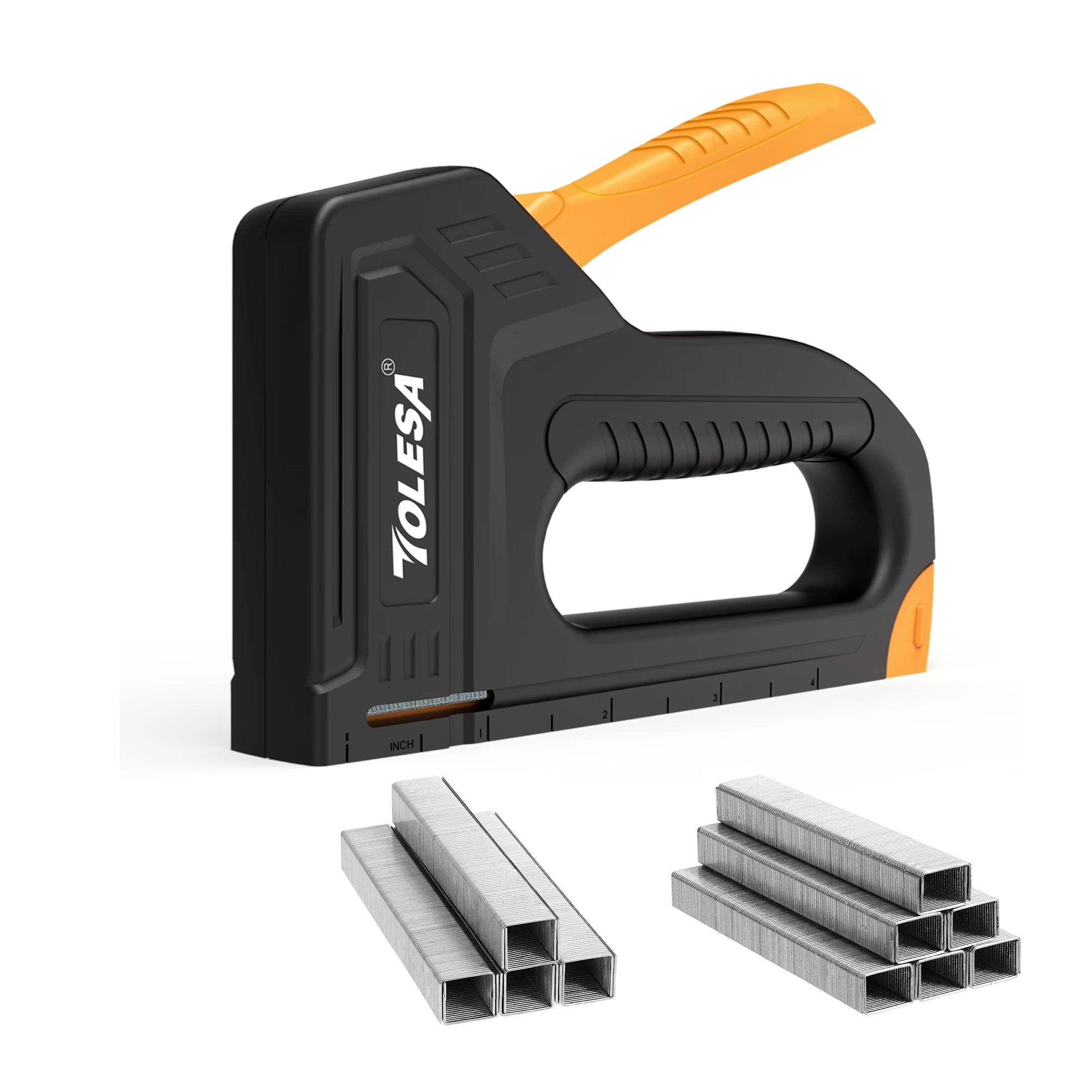 TOLESA Staple Guns for Wood Light Duty Home Use Manual Staplers Upholstery Nail Gun with 1200 Staples Home Decor Carpentry Tools