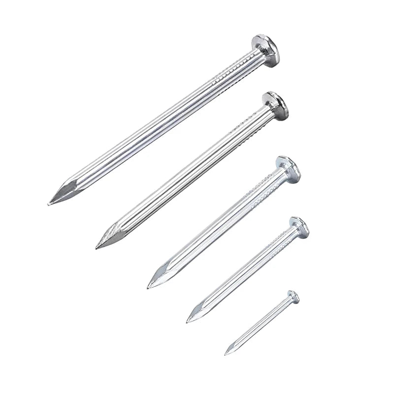 5-200PCS Hardened Cement Nails Carbon Steel Point Tip Zinc Plated Hardwood Wall Tiling Brick Concrete Cement Nail Hardware