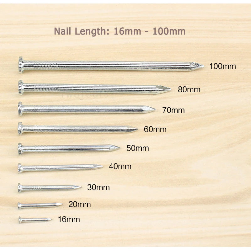 5-200PCS Hardened Cement Nails Carbon Steel Point Tip Zinc Plated Hardwood Wall Tiling Brick Concrete Cement Nail Hardware