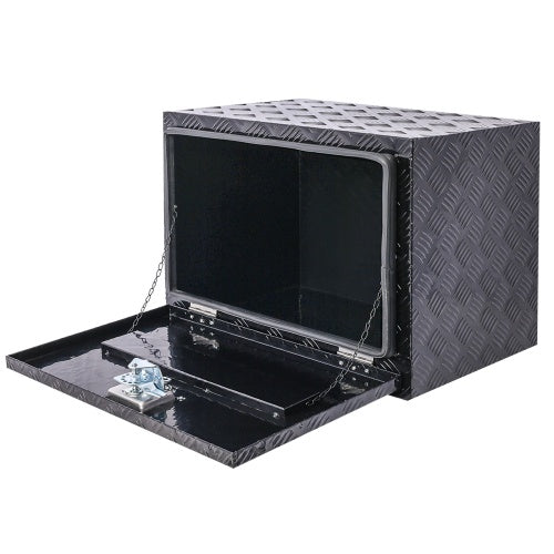 24inch Aluminum Tool Box,heavy Duty Truck Bed Tool Box,outdoor Trailer Pickup Storage Tool Box,RV Storage Organizer,underbody Box Wlock Keys,black