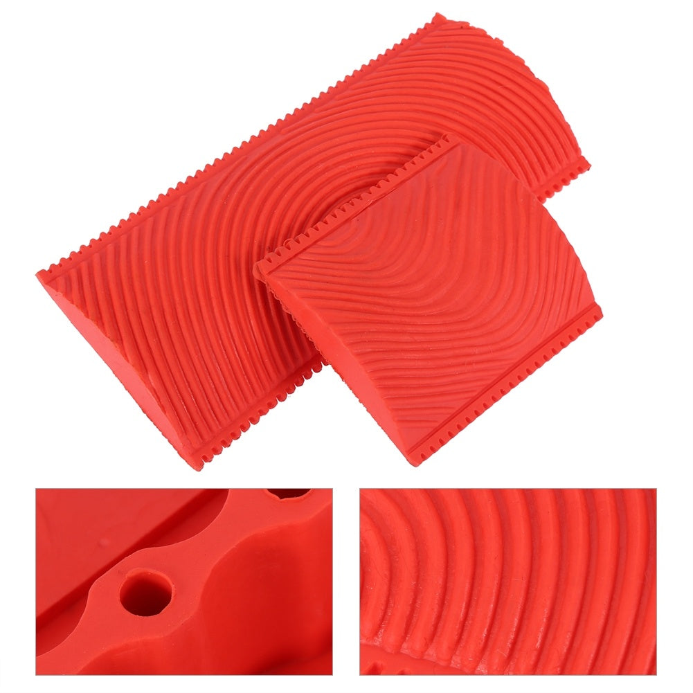 2Pcs / Set Rubber Wood Grain Effect Brush Painting Tools DIY Wall Decoration