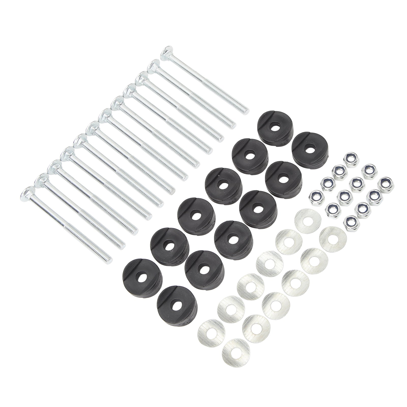 12pcs Trampoline Screws Galvanized Steel Enhance Stability Long Trampoline Screws Bolts and Nuts Set