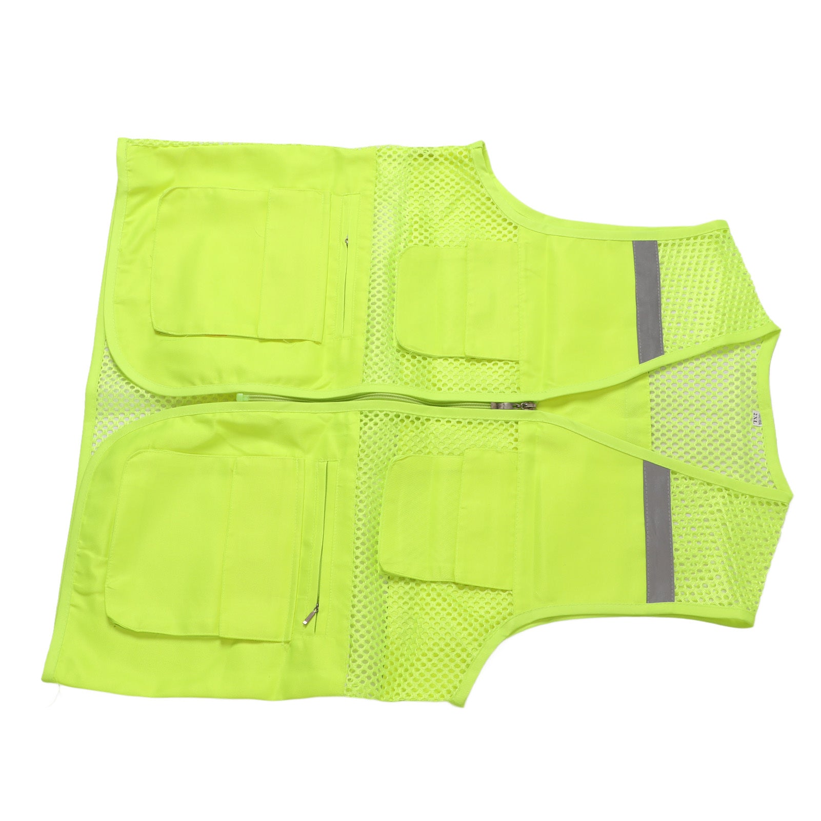 Reflective Vest High Visibility Waterproof Breathable Mesh Safety Vest for Construction Site Night Travel 2XL Fluorescent Green